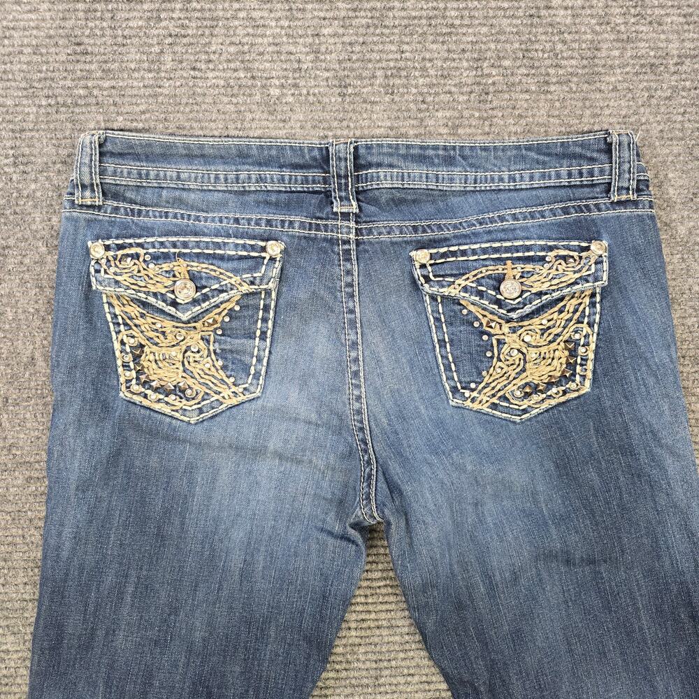 ANA Jeans Womens 16 L32 Blue Straight Embellished Y2K Stretch